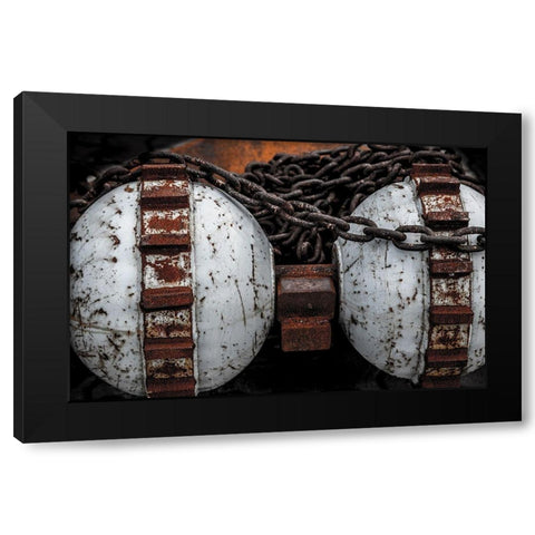 Hafen 4 Black Modern Wood Framed Art Print with Double Matting by Krause, Michael