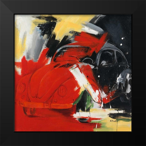 KÃ¤fer Black Modern Wood Framed Art Print by Kirsch-Ulbricht, Monika