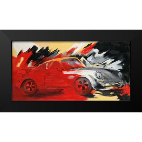 Porsche Black Modern Wood Framed Art Print by Kirsch-Ulbricht, Monika