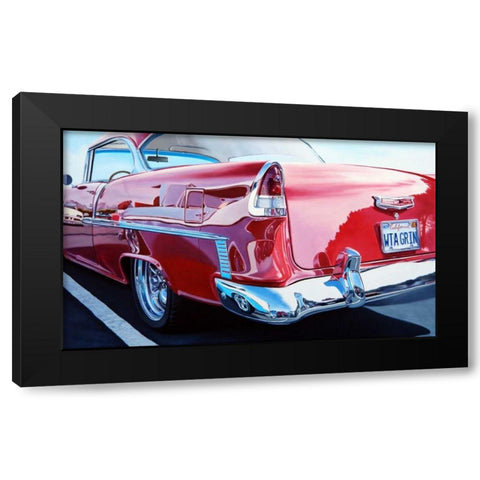 Chevy on Chevy Reflections Black Modern Wood Framed Art Print by Schuh, Michael