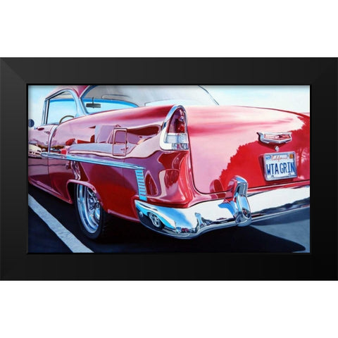 Chevy on Chevy Reflections Black Modern Wood Framed Art Print by Schuh, Michael