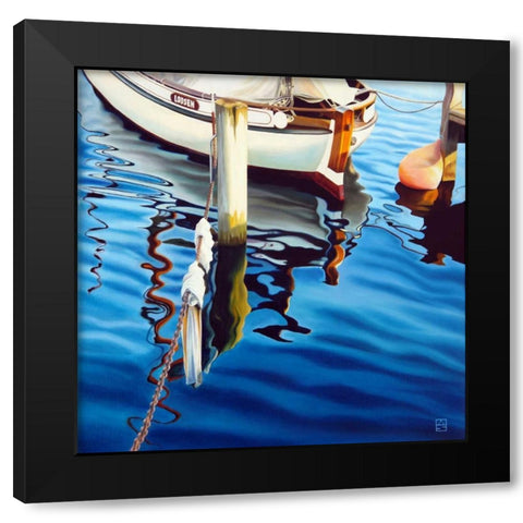 Kastrup Reflections II Black Modern Wood Framed Art Print with Double Matting by Schuh, Michael