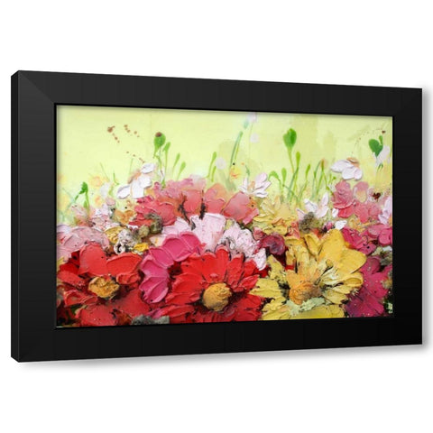 Campo giallo Black Modern Wood Framed Art Print with Double Matting by Beletti, Nicole