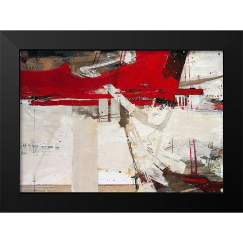 Zwei Gedanken auf dem Weg zum Tun Black Modern Wood Framed Art Print by Mayer, Norbert