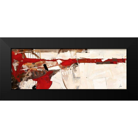 Hab zu spuren mich getraut Black Modern Wood Framed Art Print by Mayer, Norbert