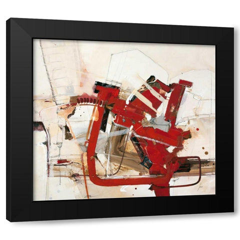 Wenn die roten Wellen Black Modern Wood Framed Art Print with Double Matting by Mayer, Norbert