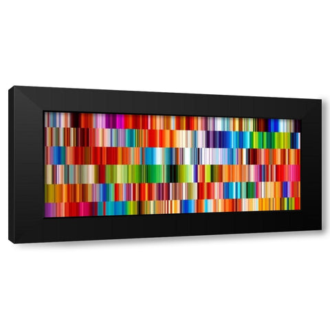 Lichtlinien 16 Black Modern Wood Framed Art Print with Double Matting by Klipp, Ortwin