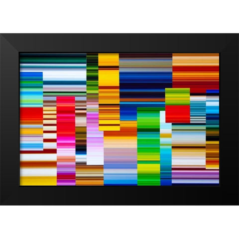 Lichtlinien 299 Black Modern Wood Framed Art Print by Klipp, Ortwin