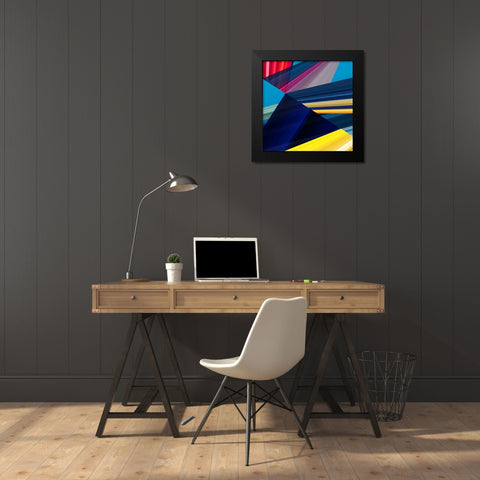 Lichtlinien 399 Black Modern Wood Framed Art Print by Klipp, Ortwin