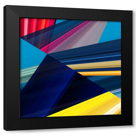Lichtlinien 399 Black Modern Wood Framed Art Print with Double Matting by Klipp, Ortwin