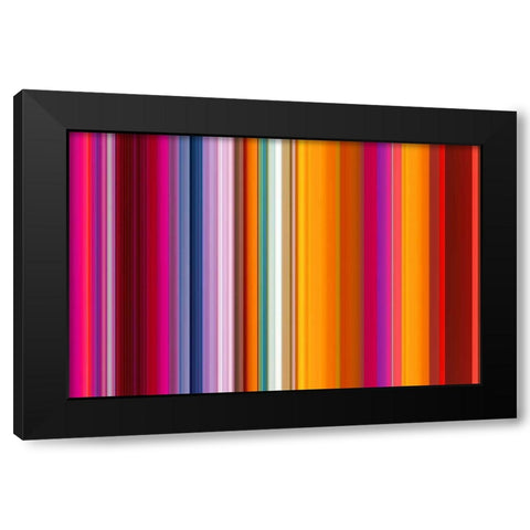 Lichtlinien 891 Black Modern Wood Framed Art Print with Double Matting by Klipp, Ortwin