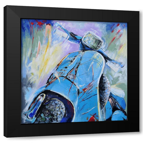 Vespa III Black Modern Wood Framed Art Print by Colle, Pasquale