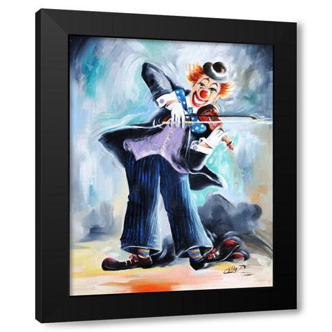 Clown I Black Modern Wood Framed Art Print with Double Matting by Colle, Pasquale