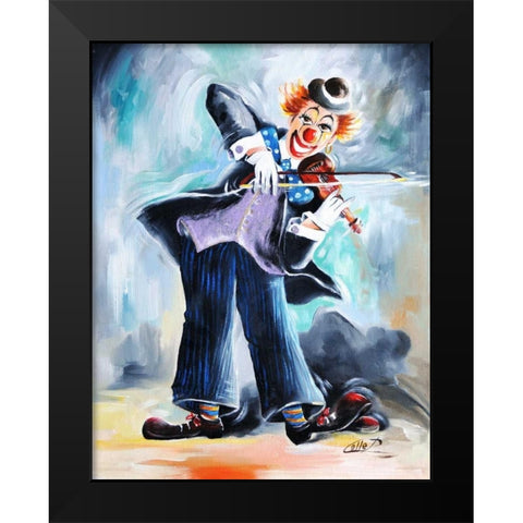 Clown I Black Modern Wood Framed Art Print by Colle, Pasquale