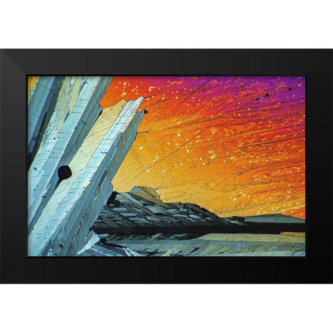 AdipinsÃ¤ure Black Modern Wood Framed Art Print by Juzak, Peter