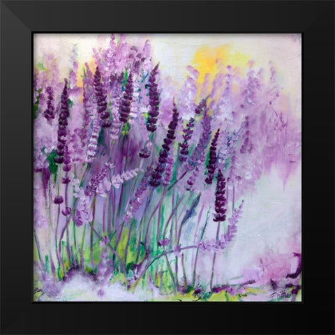 Lavendel I Black Modern Wood Framed Art Print by Ruther, Petra
