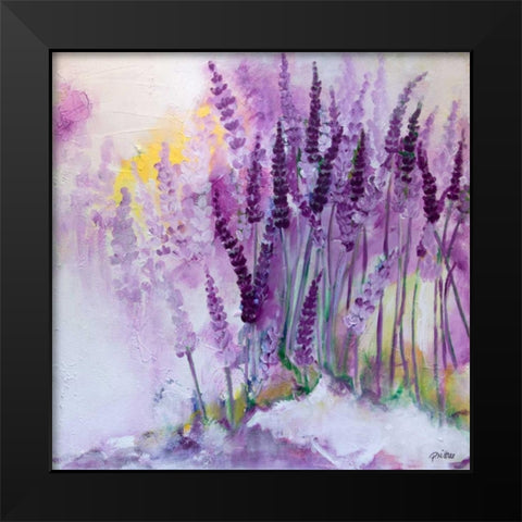 Lavendel II Black Modern Wood Framed Art Print by Ruther, Petra
