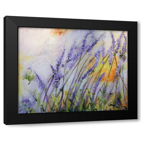 Lavendel III Black Modern Wood Framed Art Print by Ruther, Petra