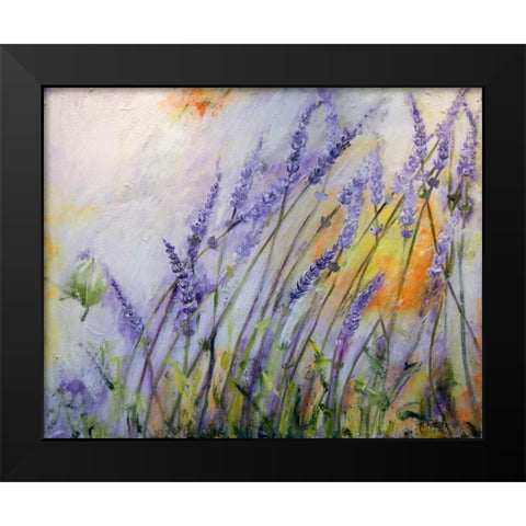 Lavendel III Black Modern Wood Framed Art Print by Ruther, Petra