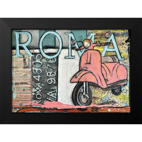 Roma II Black Modern Wood Framed Art Print by HÃ¼ttner, Rainer
