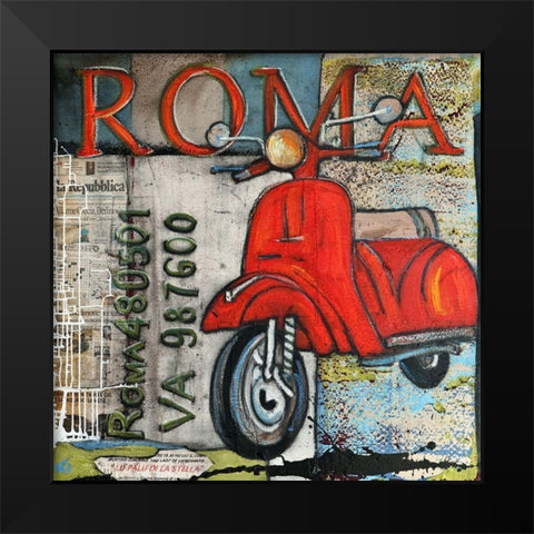 Roma I Black Modern Wood Framed Art Print by HÃ¼ttner, Rainer