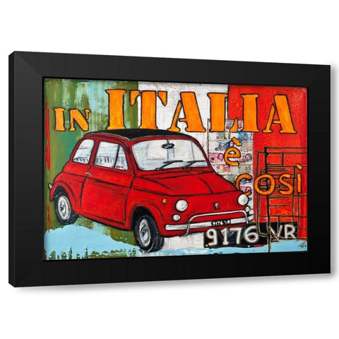 In Italia Black Modern Wood Framed Art Print with Double Matting by HÃ¼ttner, Rainer