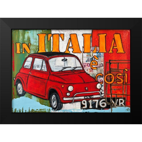 In Italia Black Modern Wood Framed Art Print by HÃ¼ttner, Rainer