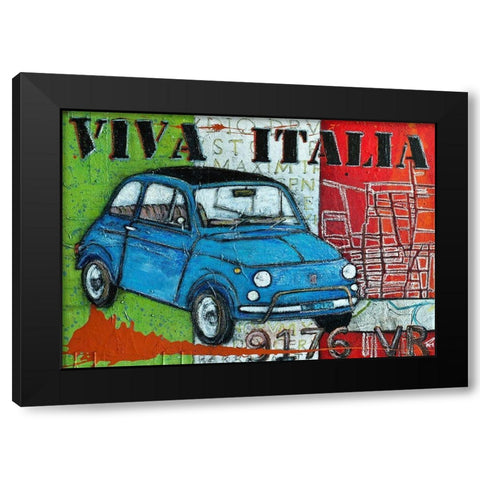Viva Italia Black Modern Wood Framed Art Print by HÃ¼ttner, Rainer