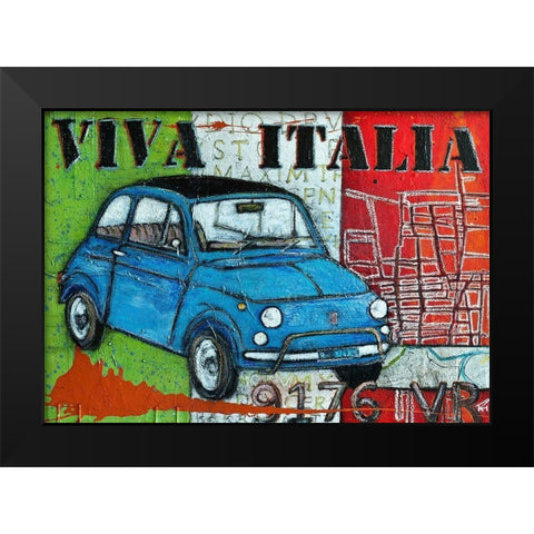 Viva Italia Black Modern Wood Framed Art Print by HÃ¼ttner, Rainer