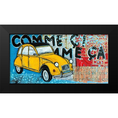 Comme ci comme ca Black Modern Wood Framed Art Print by HÃ¼ttner, Rainer