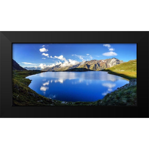 Lago Nero Black Modern Wood Framed Art Print by Moiola, Roberto