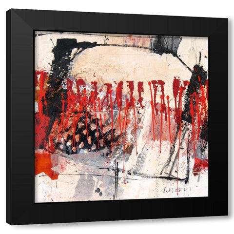 Pulsierend Black Modern Wood Framed Art Print by Suess, Robert