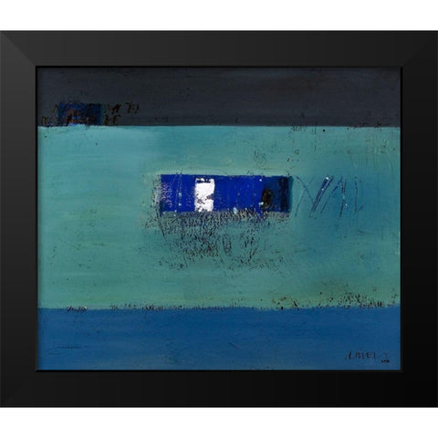 Mit Worten und Blicken Black Modern Wood Framed Art Print by SÃ¼ess, Robert