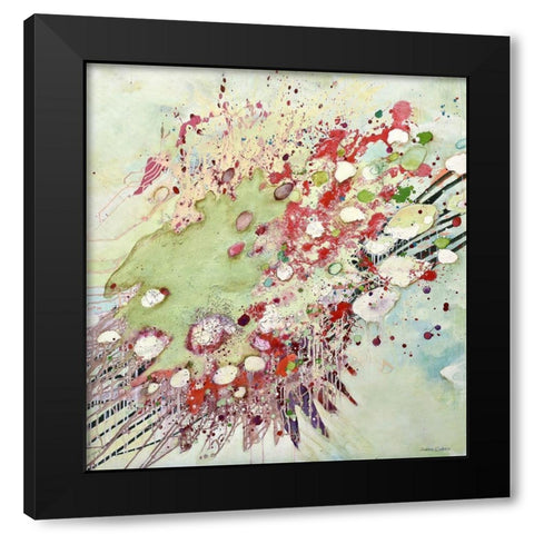 Feuerwerk Black Modern Wood Framed Art Print with Double Matting by Endress, Sabine