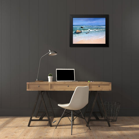 Rugen, Ostsee Black Modern Wood Framed Art Print by Schneider, Sigur