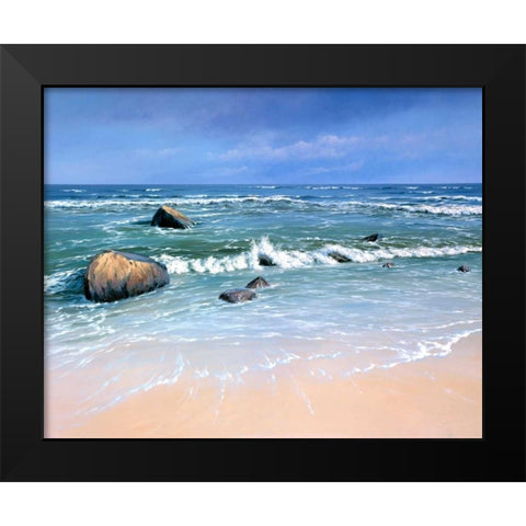 Rugen, Ostsee Black Modern Wood Framed Art Print by Schneider, Sigur
