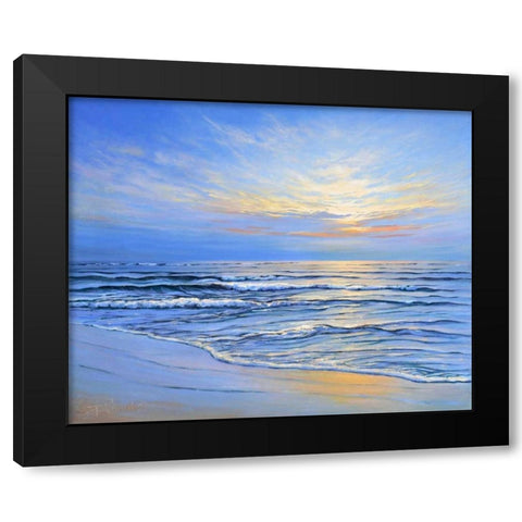 Sunset at Ostsee coast II Black Modern Wood Framed Art Print by Schneider, Sigur