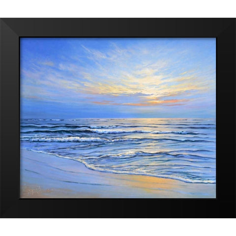 Sunset at Ostsee coast II Black Modern Wood Framed Art Print by Schneider, Sigur