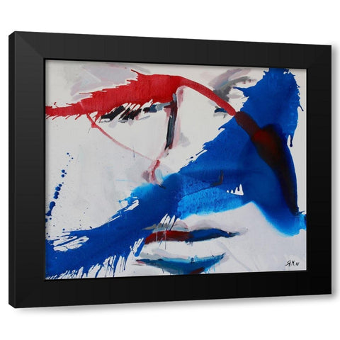 Silence Black Modern Wood Framed Art Print with Double Matting by Miteff, Stefan
