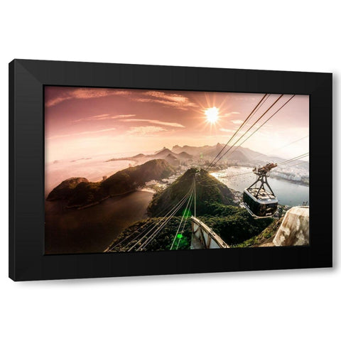 View over Rio de Janeiro Black Modern Wood Framed Art Print by Seifinger, Toby