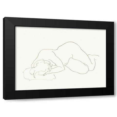 Akt 2 Black Modern Wood Framed Art Print with Double Matting by Maier, Werner