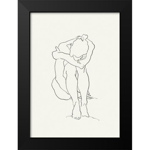 Akt 4 Black Modern Wood Framed Art Print by Maier, Werner