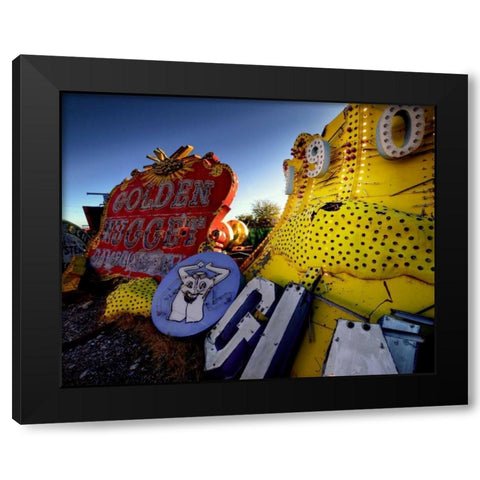 Golden Nugget Black Modern Wood Framed Art Print by Stalowy, John