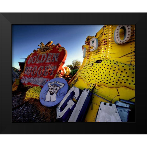 Golden Nugget Black Modern Wood Framed Art Print by Stalowy, John