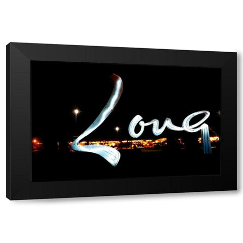 Love Black Modern Wood Framed Art Print by Stalowy, John