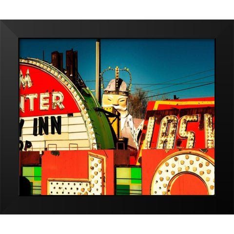 The King Black Modern Wood Framed Art Print by Stalowy, John