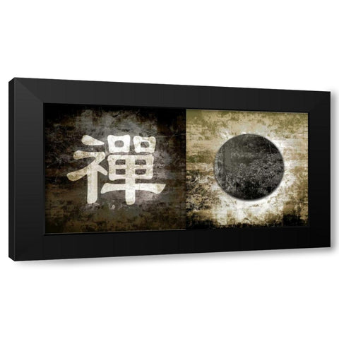 Zen Symbol 12 Black Modern Wood Framed Art Print with Double Matting by Abstract Eye