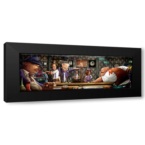 Gangs Black Modern Wood Framed Art Print by Alvez, A. - Perez, A.