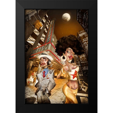 Ray City Black Modern Wood Framed Art Print by Alvez, A. - Perez, A.