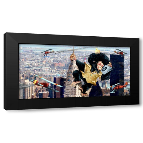 King Kong Black Modern Wood Framed Art Print by Alvez, A. - Perez, A.